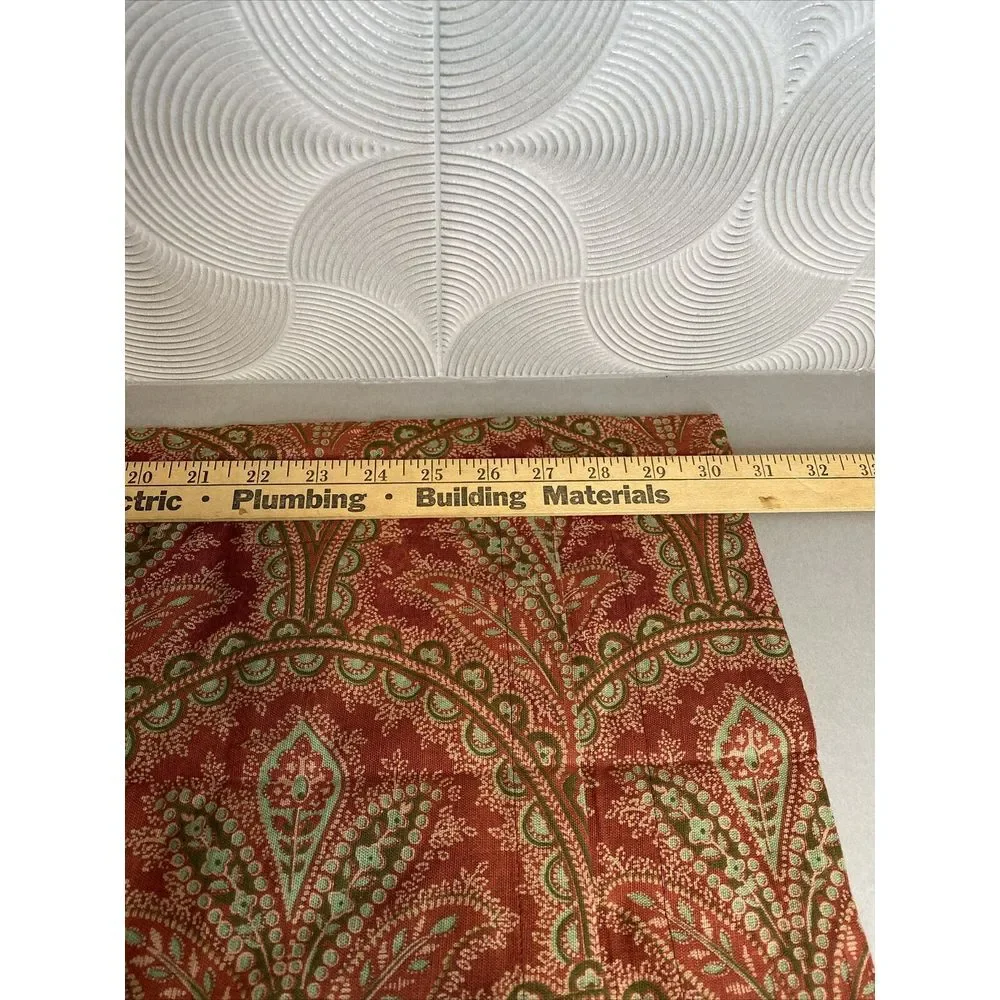 Large Pottery Barn Paisley Pillow Cover Green Red Floral‎ Approx 30 X 25